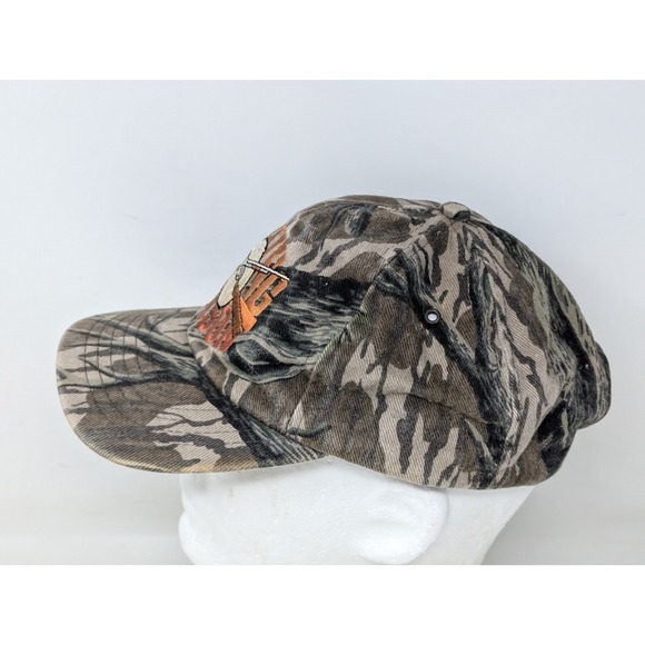 Vintage Mossy Oak Tree Stand Camo Hunting Hat Snapback Baseball Cap Made‎ In USA - Picture 2 of 6